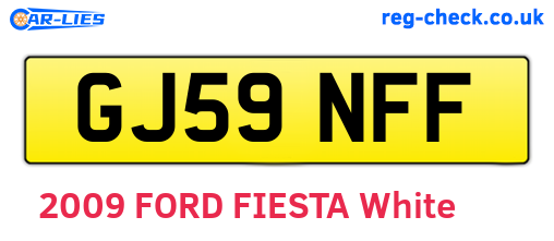 GJ59NFF are the vehicle registration plates.