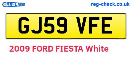 GJ59VFE are the vehicle registration plates.