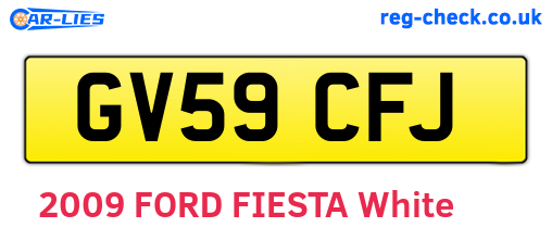 GV59CFJ are the vehicle registration plates.