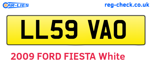 LL59VAO are the vehicle registration plates.
