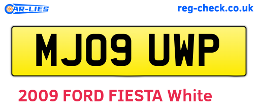MJ09UWP are the vehicle registration plates.
