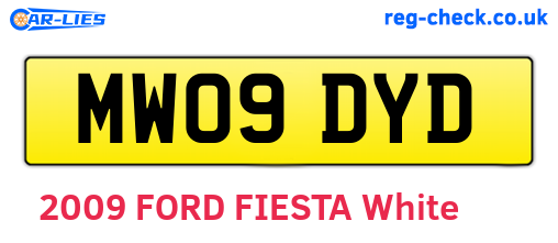 MW09DYD are the vehicle registration plates.