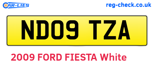 ND09TZA are the vehicle registration plates.