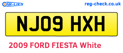 NJ09HXH are the vehicle registration plates.