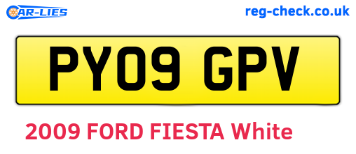 PY09GPV are the vehicle registration plates.