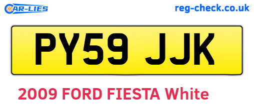 PY59JJK are the vehicle registration plates.