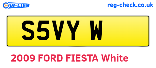 S5VYW are the vehicle registration plates.