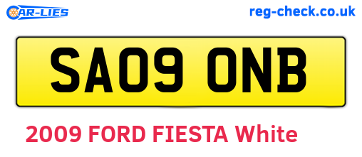 SA09ONB are the vehicle registration plates.