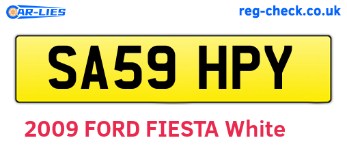 SA59HPY are the vehicle registration plates.