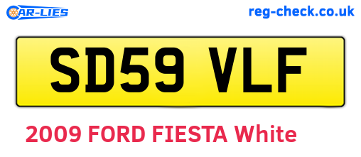 SD59VLF are the vehicle registration plates.