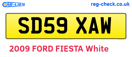 SD59XAW are the vehicle registration plates.