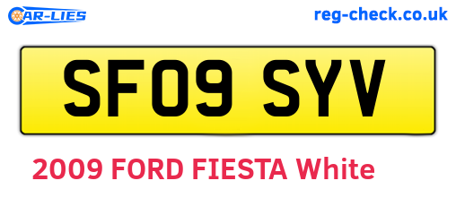SF09SYV are the vehicle registration plates.