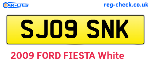 SJ09SNK are the vehicle registration plates.