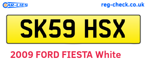 SK59HSX are the vehicle registration plates.