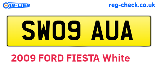 SW09AUA are the vehicle registration plates.