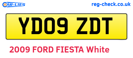 YD09ZDT are the vehicle registration plates.
