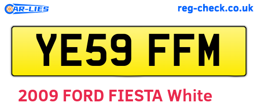 YE59FFM are the vehicle registration plates.