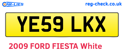 YE59LKX are the vehicle registration plates.