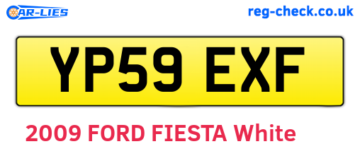 YP59EXF are the vehicle registration plates.