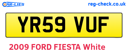 YR59VUF are the vehicle registration plates.