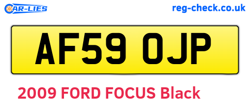 AF59OJP are the vehicle registration plates.