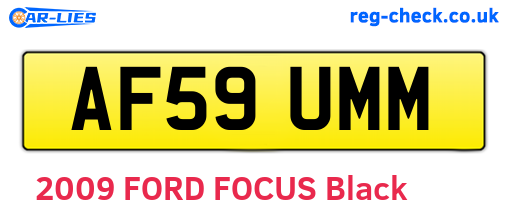 AF59UMM are the vehicle registration plates.