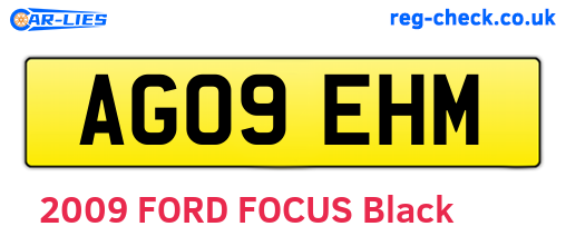 AG09EHM are the vehicle registration plates.