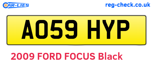 AO59HYP are the vehicle registration plates.