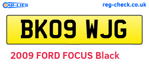 BK09WJG are the vehicle registration plates.