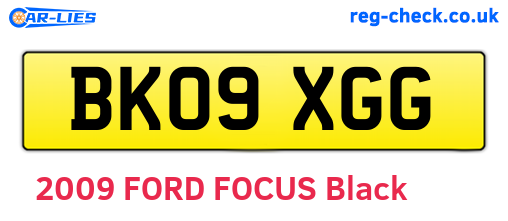 BK09XGG are the vehicle registration plates.