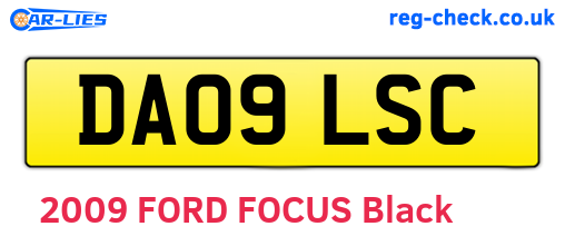 DA09LSC are the vehicle registration plates.