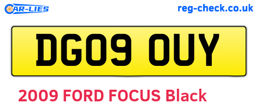 DG09OUY are the vehicle registration plates.
