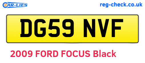 DG59NVF are the vehicle registration plates.