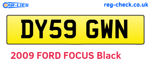 DY59GWN are the vehicle registration plates.