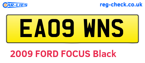 EA09WNS are the vehicle registration plates.