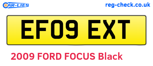 EF09EXT are the vehicle registration plates.