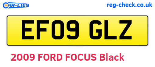 EF09GLZ are the vehicle registration plates.