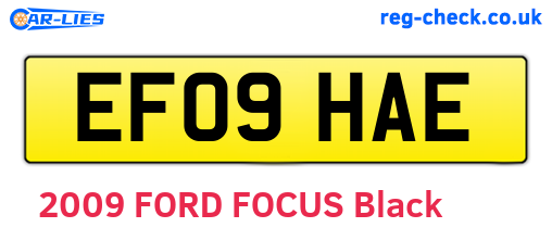 EF09HAE are the vehicle registration plates.