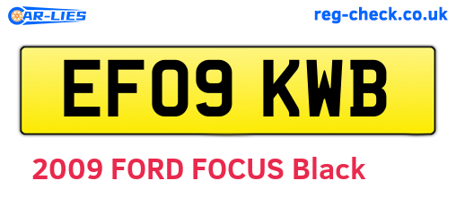 EF09KWB are the vehicle registration plates.