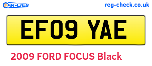 EF09YAE are the vehicle registration plates.