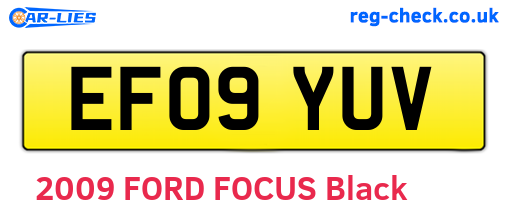EF09YUV are the vehicle registration plates.