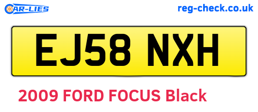 EJ58NXH are the vehicle registration plates.
