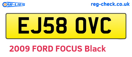 EJ58OVC are the vehicle registration plates.