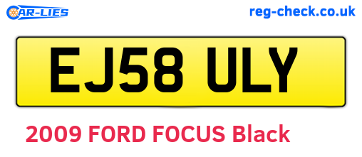 EJ58ULY are the vehicle registration plates.