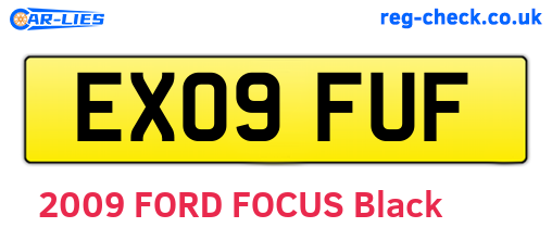 EX09FUF are the vehicle registration plates.