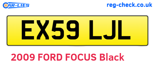 EX59LJL are the vehicle registration plates.