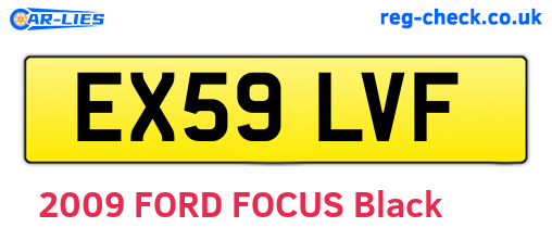 EX59LVF are the vehicle registration plates.