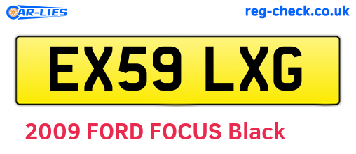 EX59LXG are the vehicle registration plates.