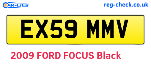 EX59MMV are the vehicle registration plates.
