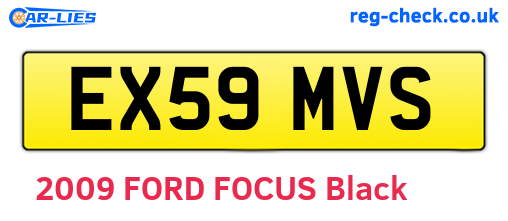 EX59MVS are the vehicle registration plates.
